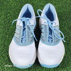 Adidas Clima Cool Golf Shoes Women s 7 5 Spikes Carolina Blue White Leather 