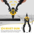 Rivet Gun  1 4 Pop Rivet Gun Kit With 200 Blind Rivets  5 Interchangeable Rivet