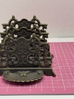 Letter Mail Napkin Holder Shell Tray Desk Brass Vintage Art Nouveau Rack