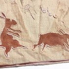 Antique Embroidered Sampler Girls Hare Ribbon Bag Pun Textile Art 1900-1920