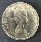 1958 Canada Silver Dollar  1 Totem Pole Coin - Luster
