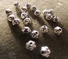 Spacer Bead 5x4 Mm Silver Plated  Antique Beaded Rondelle 30 Pieces