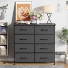 Fdw 8-drawer Fabric Dresser For 11 d X 31 w X 35 h  8 Drawers   Grey 