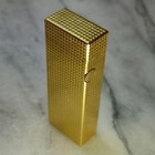 Vintage Dunhill Rolla Gas Lighter Gold Hobnail     Mark Working Condition