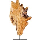 Natural Edge Irregular Hand Carved Root Wood Sculpture Tabletop Home Decor
