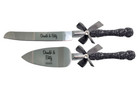 Personalized Engraved Wedding Cake Knife Server Set  Wedding Table Decor