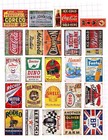 23 Vintage Garage Vinyl Stickers     1 24 Scale Diorama Gas Station Decor Pack