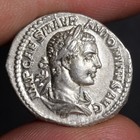 Winged Goddess Victory Denarius 228ad Ancient Roman Empire Silver Coin Xf