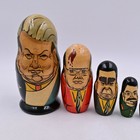 Soviet Union Russian Leader President Matryoshka Nesting Dolls Set Of 5