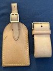 Authentic Louis Vuitton Luggage Tag Poignet Vachetta Leather Bag Vintage