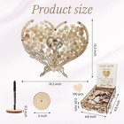 Wedding Guest Book Alternative  Rustic Heart Shaped Wooden Guest Book With 10   