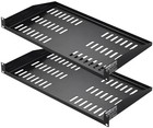 2 Pcs 1u Server Rack Shelf Vented 10 Inch Deep 50 Lb
