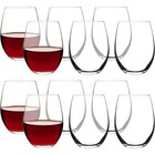 Stemless Wine Glasses Set Of 12 Durable Elegant Wine Tumblers Parties Gifts New