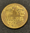 Vintage Coin Token Vfw National Home Christmas 1934 1935 Good Luck Help Kiddies 