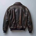 Men   s Air Force Pilot Leather Jacket Cowhide Aviator A-2 Flight Bomber Jacket