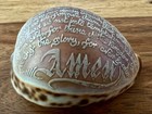 Late 1800 s Elegant Sailors Folk Art Cowrie Shell Hand Carved The Lord s Prayer 