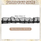 Pleated Lace Ruffle Trim Ribbon  10 Yards 1 Inch Wide  Black