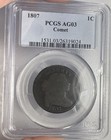 1807 Draped Bust Large Cent Comet Graded Pcgs Ag03 