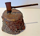 Vintage Heavy Metal Axe In Log Souvenir  paperweight 4  X 3 