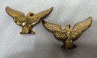 2 Vintage Solid Brass American Eagle Paperweights 3  X 2  W Open Spread Wings 