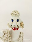 Vintage Spaghetti Poodle Dog Retro Japan White Rhinestone Collar