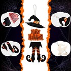 Yerliker Halloween Happy Sign Decoration Witch Legs Hat Halloween  Orange 