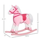Qaba Kids Plush Rocking Horse Ride-on Baby Girl Toy Pony W  Realistic Sound Pink