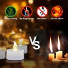 Led Tea Lights     12 Pack Flameless Battery Candles  Flickering Warm White