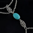 Women Eight Boho Silver Turquoise Anklet Chain Ankle Bracelet  Foot Beach