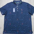 William Murray Mens 3xl Xxxl Polo Shirt Garnish Cocktail Vodka Navy Blue