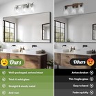 Bathroom Vanity Light  3-light Nickel Modern Matte Wall Sconce Lighting With 