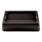 Rubbermaid Commercial 267360bk Slim Jim 11 38  X 20 5  X 5  Swing Lid - Bk New