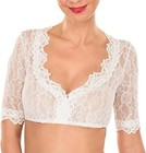 Sexy German Size 2 white All Lace  Dirndl Blouse  Top  Trachten oktoberfest