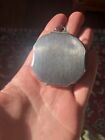 1920s Art Deco Teal sky Blue Enamel Powder Compact 