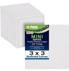  12 Pack  3x3  Mini Canvas Boards From Us Art Supply  New In Packaging 