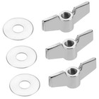 12 Pcs Cymbal Replacement Accessories Wing Nuts And Metal Washers Silver
