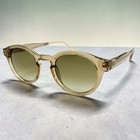 Classic Elegant Vintage Retro Style Sunglasses Round Champagne Frame Brown Lens