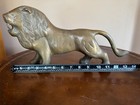 Vintage Large 15  Mcm Brass Lion Statue Sculpture  Heavy Cast