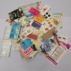 Bag Of Vintage Sewing Notions Buttons Hooks Eyelets Snaps Elastic Thread