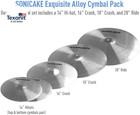 5 Piece Drum Cymbal Set 14 Hi Hats 16 18 Crash 20 Ride Silver