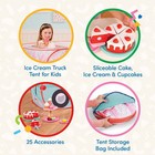 Battat Sweet Treats Pop-up Shop Fabric Tent 25-piece Dessert Set  Toddler Toys
