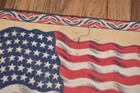 Vintage Large American Flag Cigar Cigarette Premium Tobacco Felt Flannel Quilt
