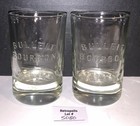 2 Bulleit Bourbon Frontier Whiskey Oval Glasses Embossed