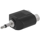2 Pack 3 5mm To 2 X Female Rca Mono Adapter Male To Female Audio Converter