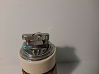 Vintage Handmade Canister Lighter Metal Top  Ceramic Bottom