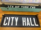Ny Nyc Subway Roll Sign City Hall Courts Tribeca Manhattan Civic Center New York