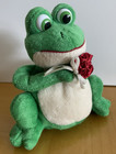Vintage Russ Berrie Frolic  green Frog Toad 6    Plush Toy Stuffed Animal   Cute