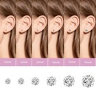 6-pair Hypoallergenic Back Stud Earrings Set For Sensitive Ears  316l Stainle   