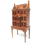 1 12 Miniature Handmade Wood Doll House Castle Cabinet Dollhouse Scene Decor