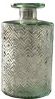 Carnival Glass Vase Bottle Hydroponic Flower Plant Embossed Diamond Pattern 6 In